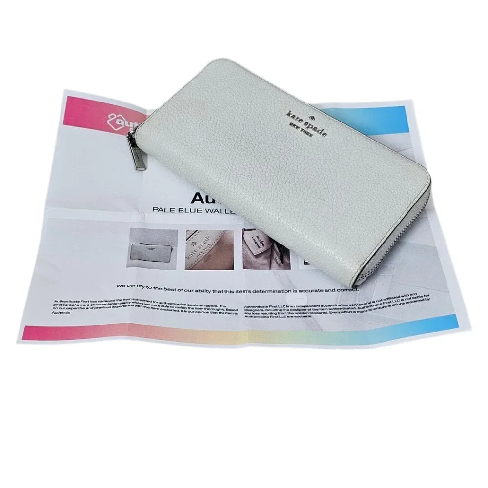 Kate Spade Leila Pebble Leather Large Zip Around Continental Wallet COA